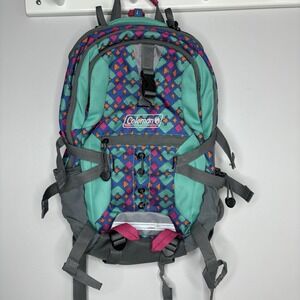 Coleman Kids Hiking & Hydration Backpack For Parts! Broken Zipper! No Bladder!